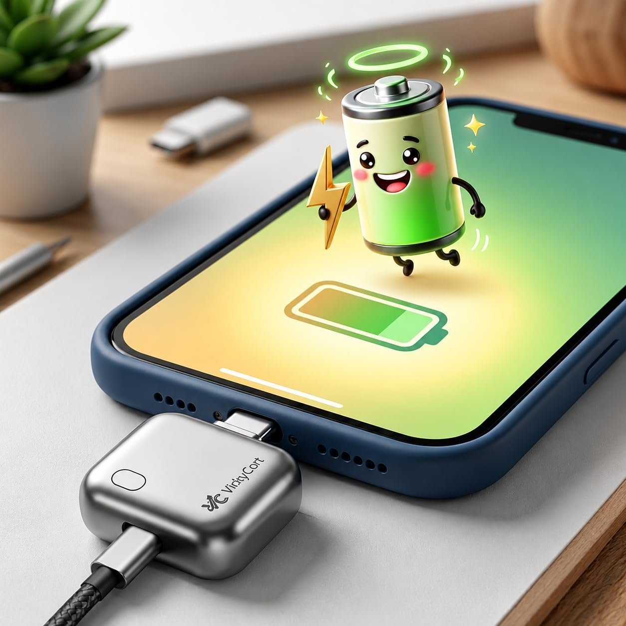 USB-C Smart Auto Eject Adapter | Full-Charge Separator USB-C Smart Overcharge Protector, 140W Fast Charging, Auto Cut-Off, Compatible with iPhone, Android, MacBook, Laptop - Image 6