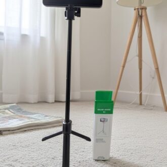 Phone Tripod Stand with Adjustable Height, Black