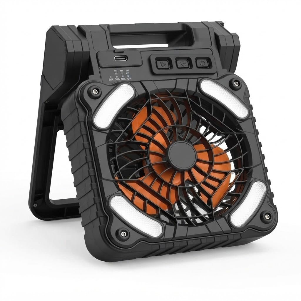 Lipzie (10 Year Warranty) Portable Laptop Cooling Pad with Large Fan, USB Powered Cooling Base and Rugged Protective Design for Laptop Heat Dissipation