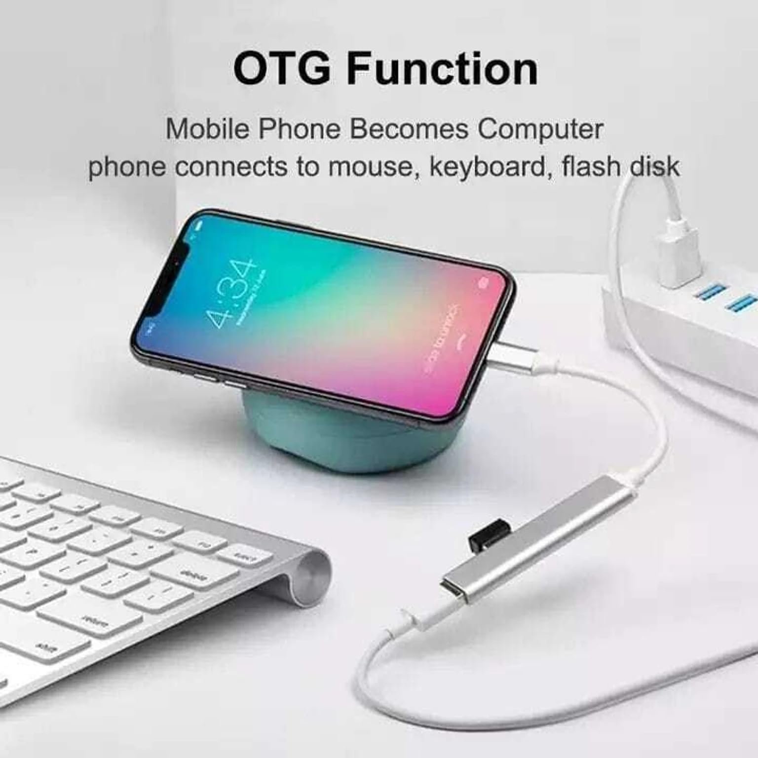 USB OTG Adapter, Type C to USB 3.0 Converter for Mobile, Laptop, USB C OTG Connector for Pendrive, Keyboard, Mouse, Fast Data Transfer - Image 2