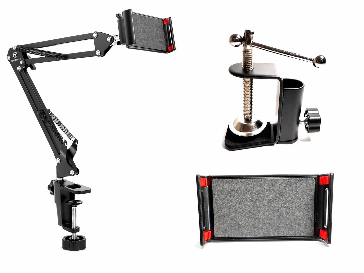 Adjustable Mobile Stand for Desk with Clamp | Overhead Arm Phone Holder for Video Recording, Online Classes & Live Streaming | 360° Flexible Long Arm | Compatible with All Smartphone - Image 4