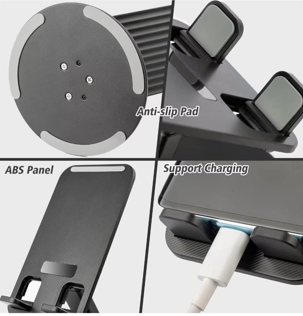 Mobile Phone Stand for Desk with 360° Rotation, Foldable - Image 4