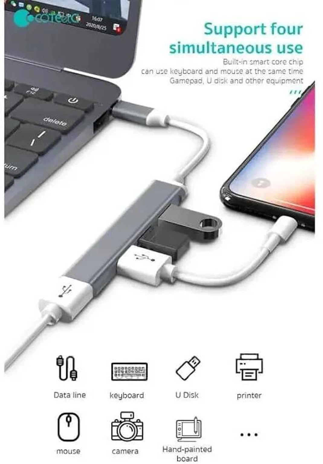 USB OTG Adapter, Type C to USB 3.0 Converter for Mobile, Laptop, USB C OTG Connector for Pendrive, Keyboard, Mouse, Fast Data Transfer - Image 3