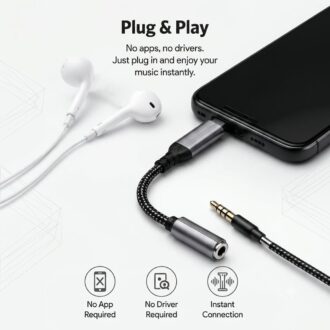 Winsumm USB-C to 3.5mm Audio Adapter with DAC