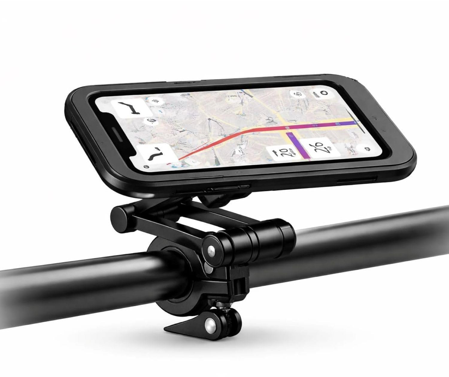 Waterproof Mobile Phone Holder for Bike & Motorcycle | 360° Rotating Adjustable Handlebar Mount | Shockproof & Secure Bike Mobile Stand | Universal Fit for All Smartphones - Image 3