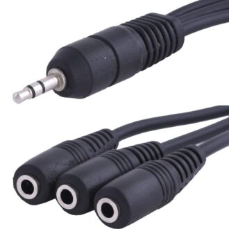 3-Way 3.5mm Audio Splitter Adapter Cable,1 Male to 3 Female EP Stereo AUX Audio Splitter Adapter Cable for Speaker Headphone Earphone.