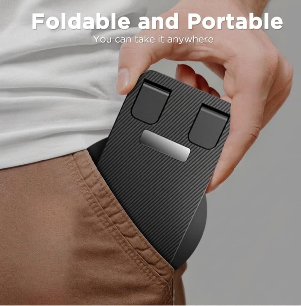 Mobile Phone Stand for Desk with 360° Rotation, Foldable - Image 3