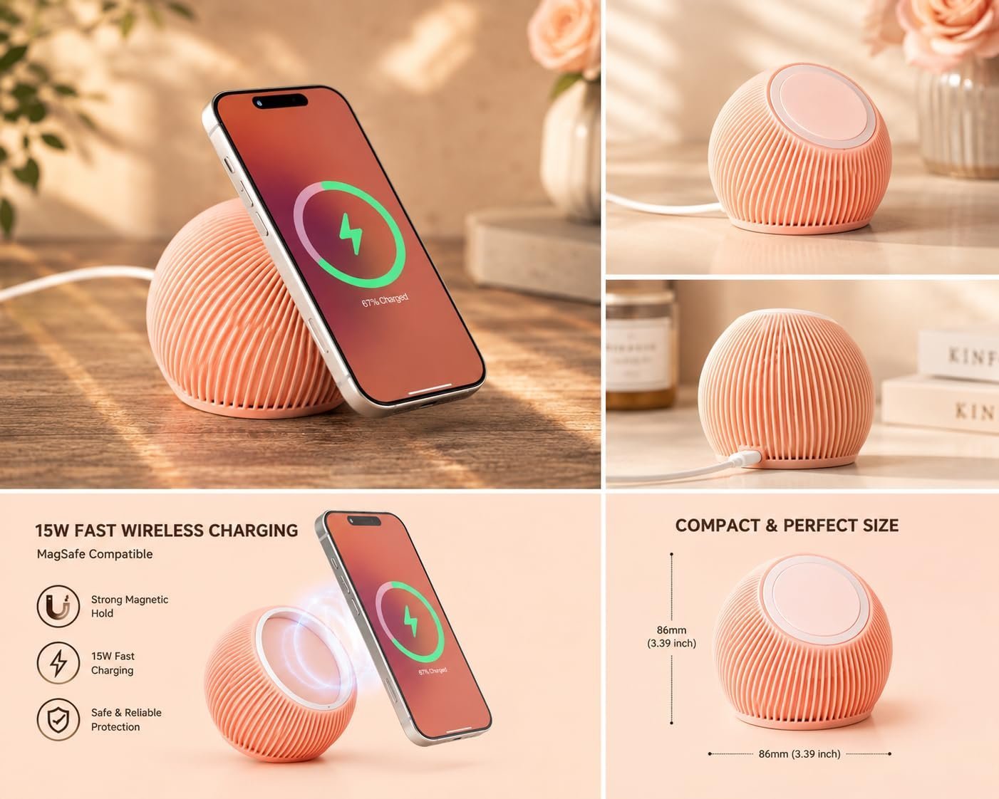 Wireless Charger Compatible with All Mobile Phones