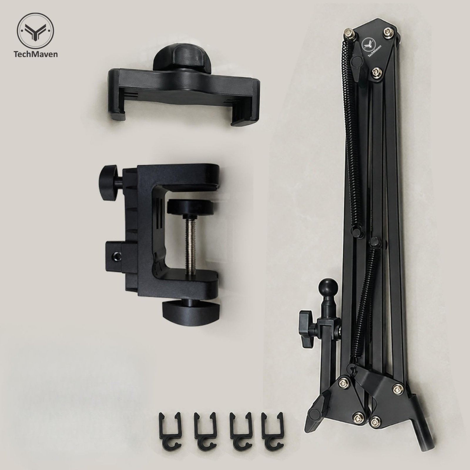 Overhead Mobile Stand for Desk | 360° Adjustable Phone Holder | Lazy Arm Mount for Video/Photo Shooting | Bed, Kitchen, Study Table Clamp | Sturdy Metal Stand for Content Creators - Image 7