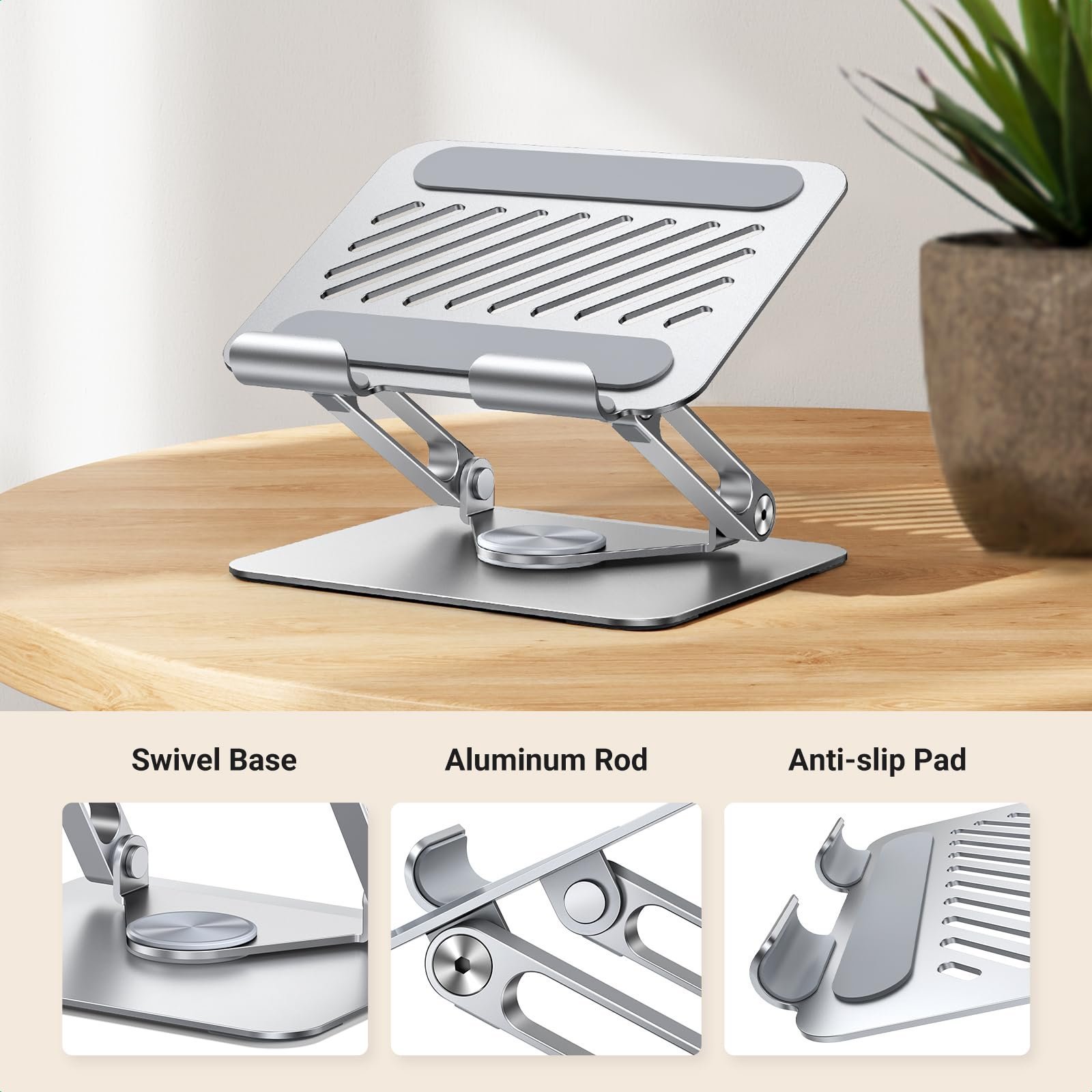 Tablet Stand for Desk 360° Rotating Adjustable Holder Foldable - Image 5