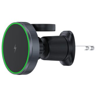 Magnetic Wireless Car Charger Compatible with MagSafe and Qi, 15W