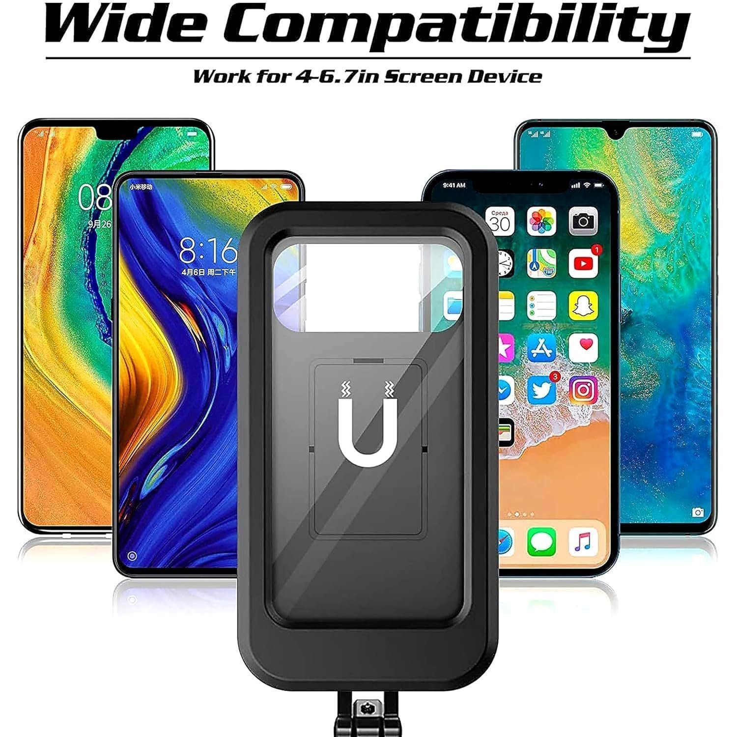 Waterproof Mobile Phone Holder for Bike & Motorcycle | 360° Rotating Adjustable Handlebar Mount | Shockproof & Secure Bike Mobile Stand | Universal Fit for All Smartphones - Image 6