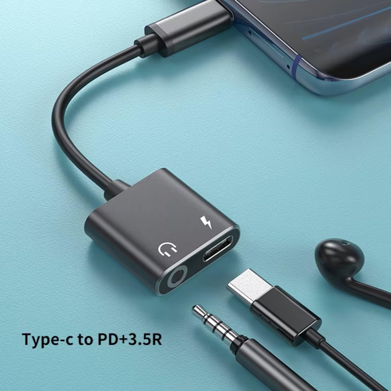 USB-C to 3.5mm Audio Adapter with 60W PD Fast Charging, Hi-Res DAC Chip for iPhone 15, All Range of Android & iOS Smartphones & Tablets, Supports Music, Calls, Magnetic Design, Wide Compatibility - Image 2