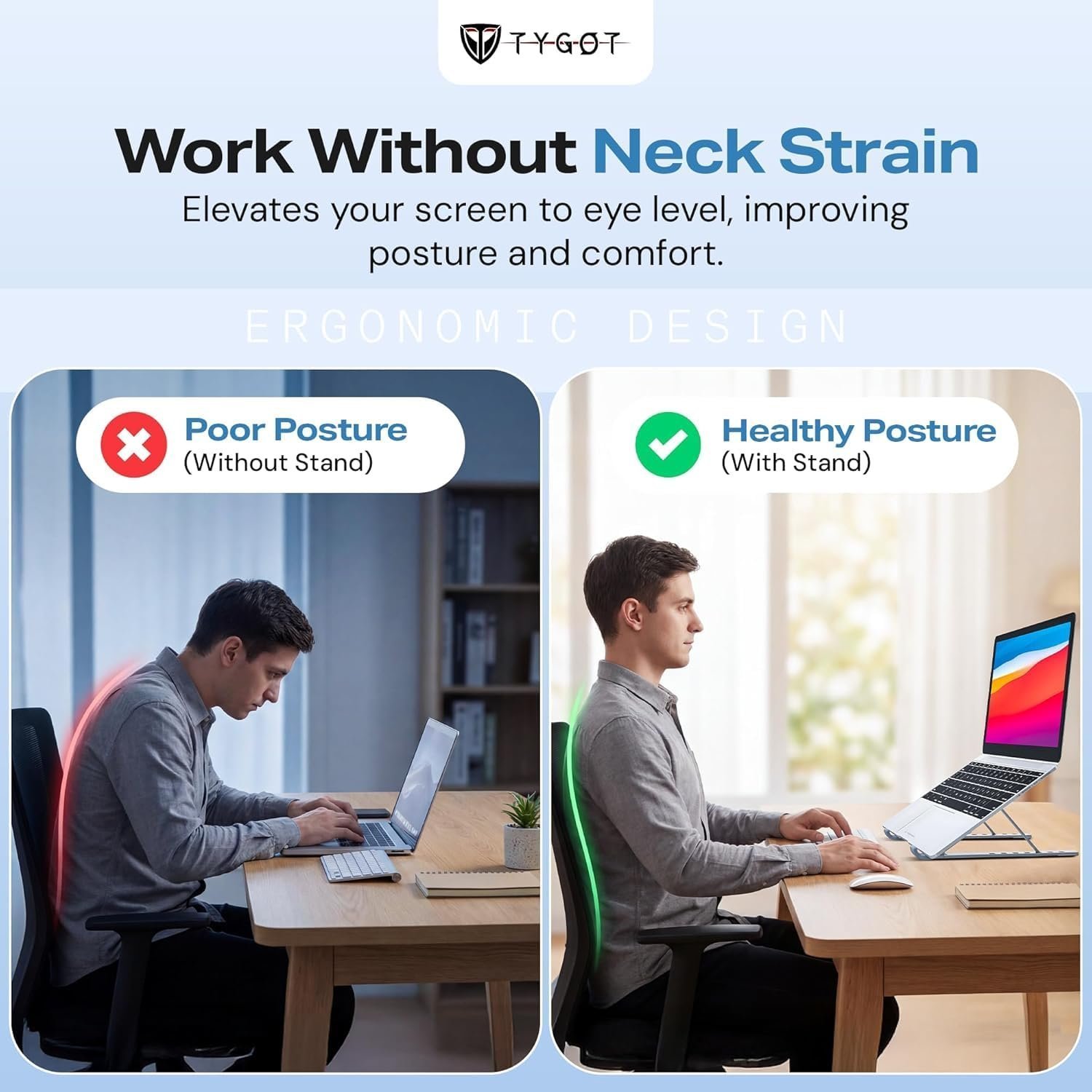 Aluminum Alloy Adjustable Laptop Stand for 10-17 Inch Laptops - Image 4