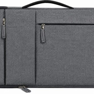 17 Inch Laptop Sleeve with Carry Handle & 2 Front Pockets | Slim Lightweight Laptop Case with Water-Resistant Cover | Compatible with MacBook, Dell, HP, Lenovo, Asus, Samsung, Mi & More