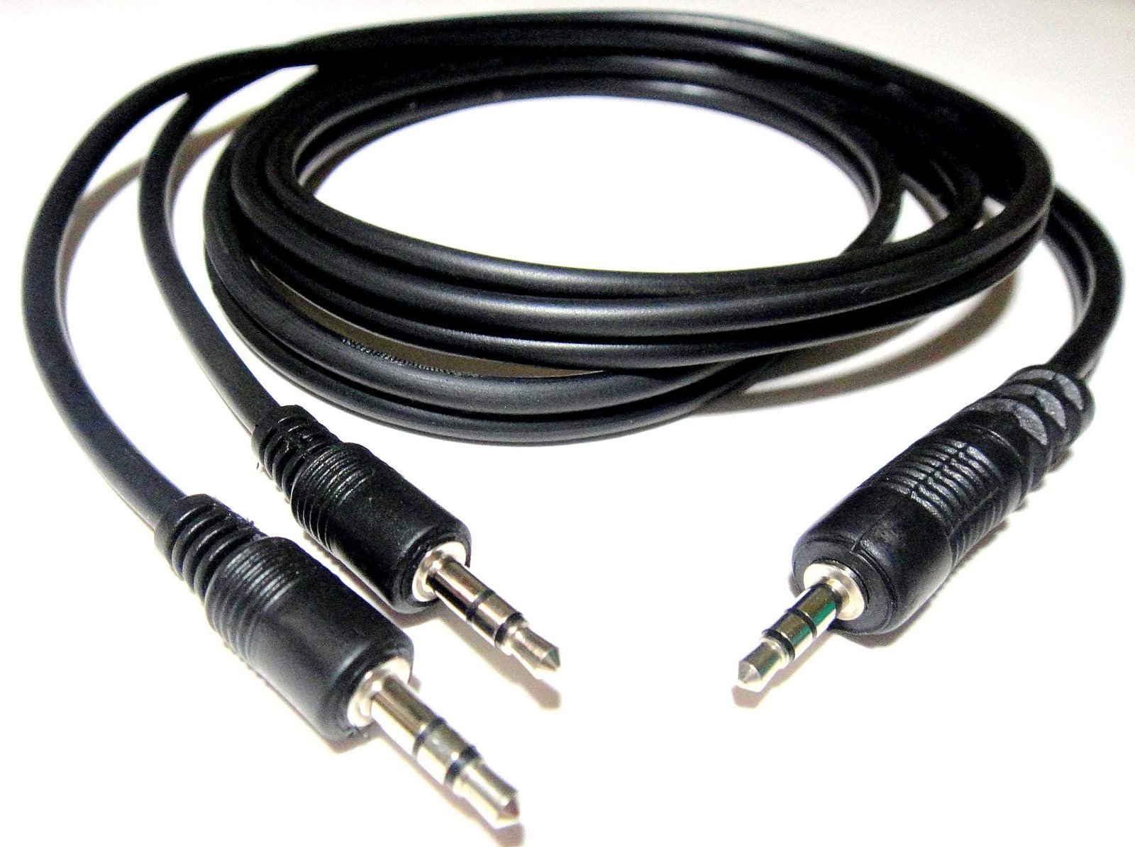 New 3.5mm Stereo Audio Male to Male 1 in 2 Out Y Splitter Cable Adapter 1.5 Meter (5 Feet)(Black) - Image 4