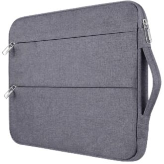 Laptop Sleeve Bag with Handle, Grey, Multi-Pocket