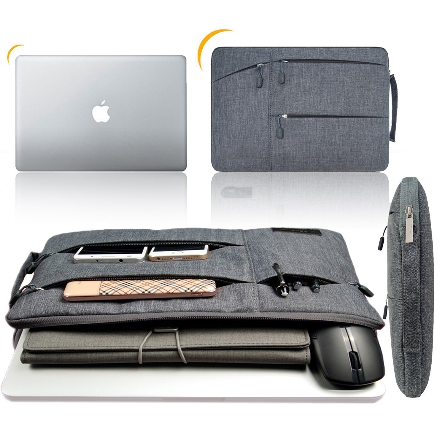 360° Protective 16 Inch Laptop Sleeve Case for 16 Inch HP Lenovo ASUS Acer Dell Laptop/HP Pavilion Envy/Lenovo ThinkPad IdeaPad/Acer Swift/ASUS Vivobook/Dell Computer Bag, - Image 5